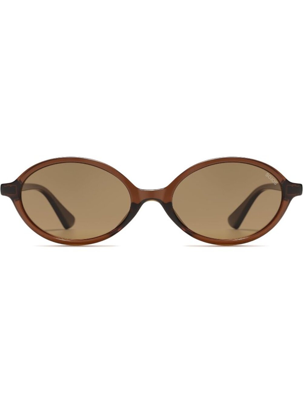 SOJOS Women's Brown Polarized Retro Oval Sunglasses Vintage Trendy Designer - Picture 3 of 6
